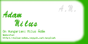 adam milus business card